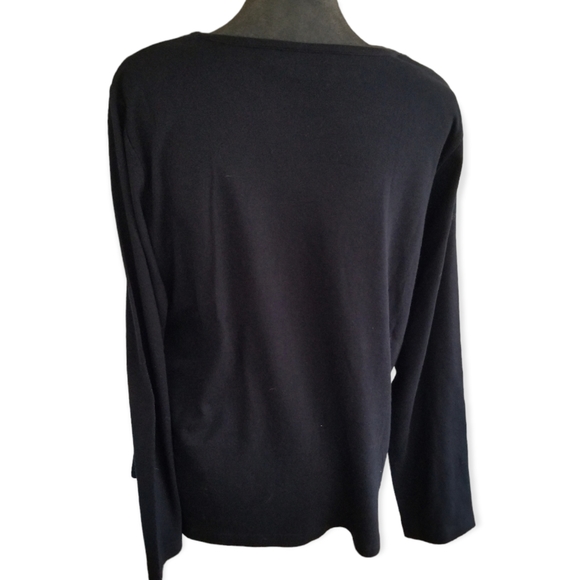 Quacker Factory "very special quacker" Fall leaves pullover sweater top sz LG - Picture 4 of 7